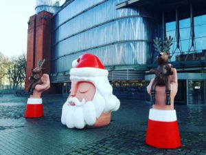 christmas fiberglass decorations giant shopping mall sculpture statue