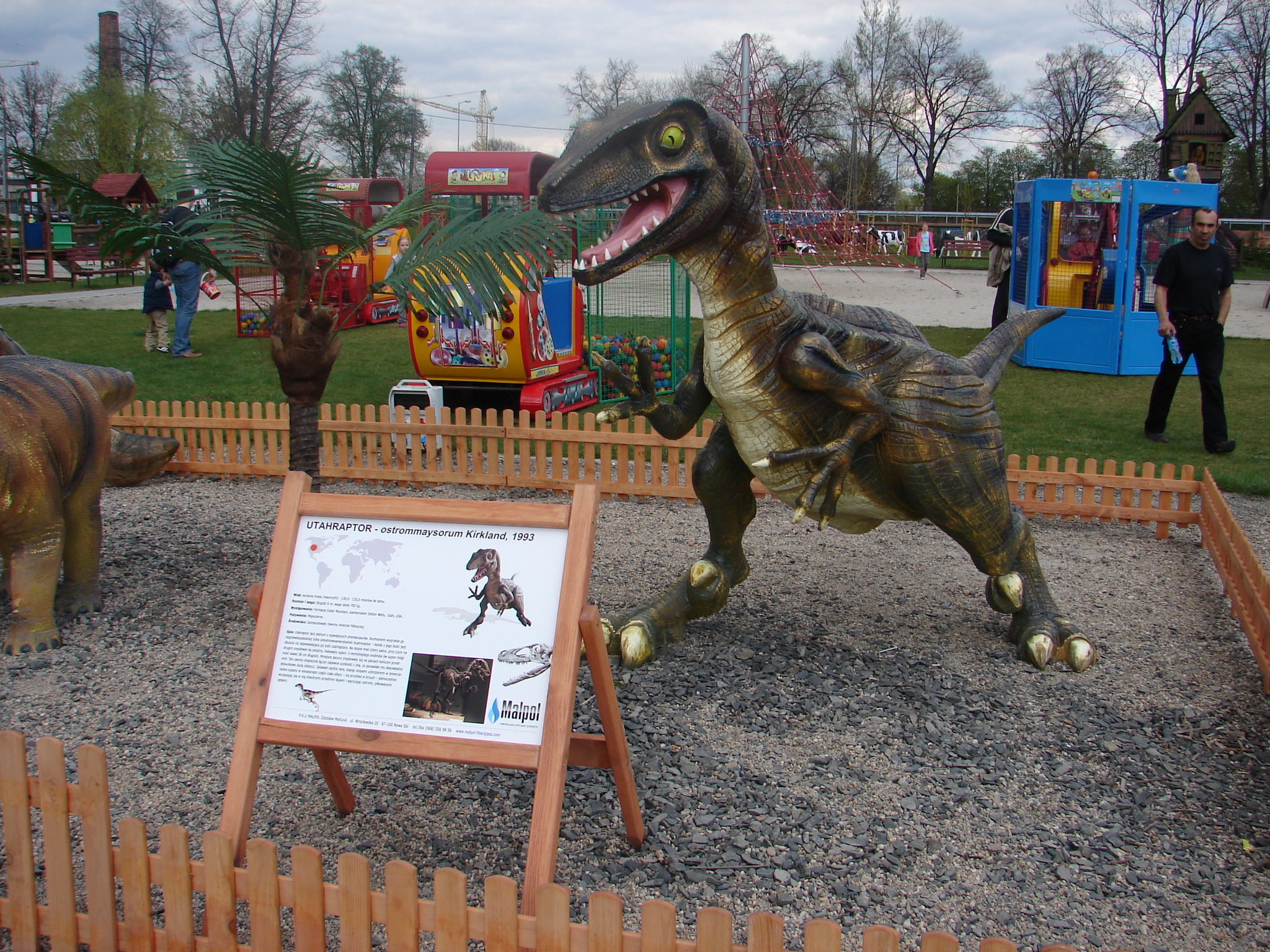 dekoracja parku rozrywki dinozaur, dinosaur theme park decoration