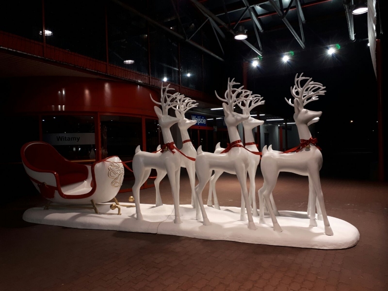dekoracje świąteczne renifery, sanie mikołaja - x mas decorations