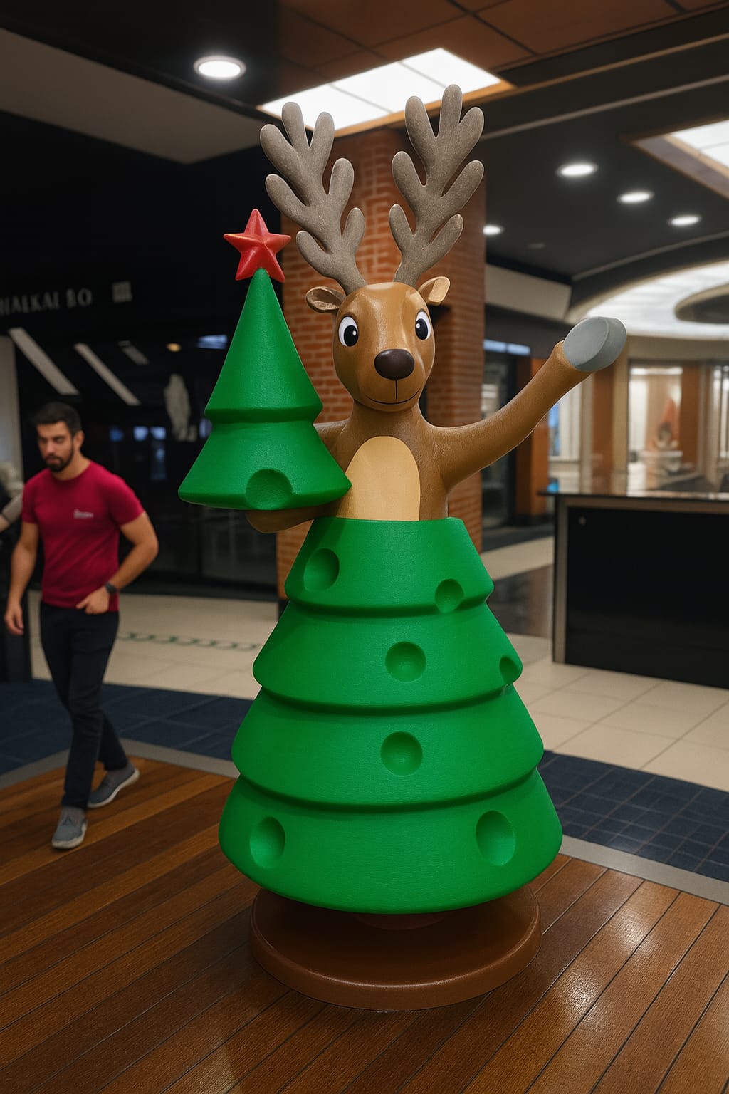 renifer-dekoracja świąteczna-christmas tree fiberglass decorations