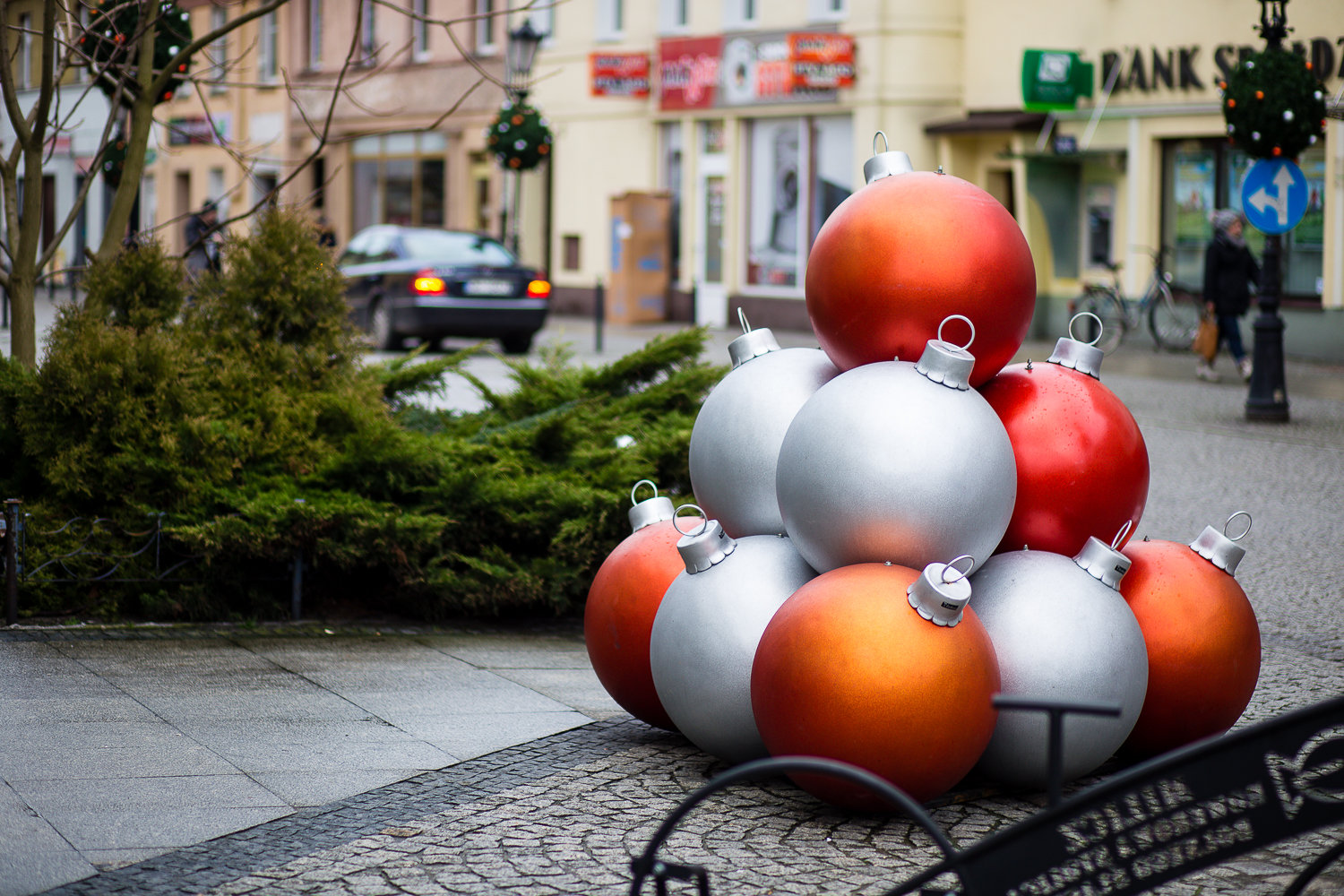 piramida z bombek XXL dekoracje świąteczne - christmas decorations Christmas baubles XXL