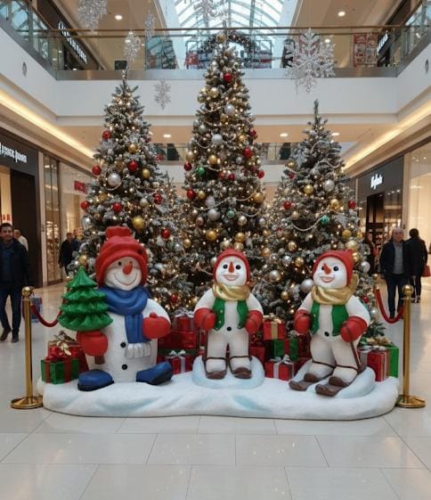 bałwan-figura-swiateczna-3d-fiberglass-custom-large-snowman-statue-shopping-centre