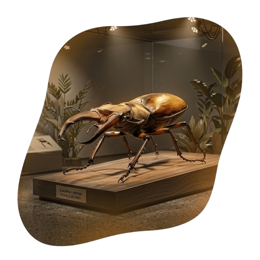 Edukacyjna makieta insekta XXL – Jelonek rogacz (Giant Stag Beetle) – ścieżka dydaktyczna – Producent Malpol.